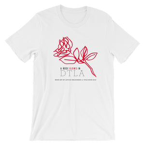 DTLA Red Rose Unisex T-shirt by Leticia Maldonado